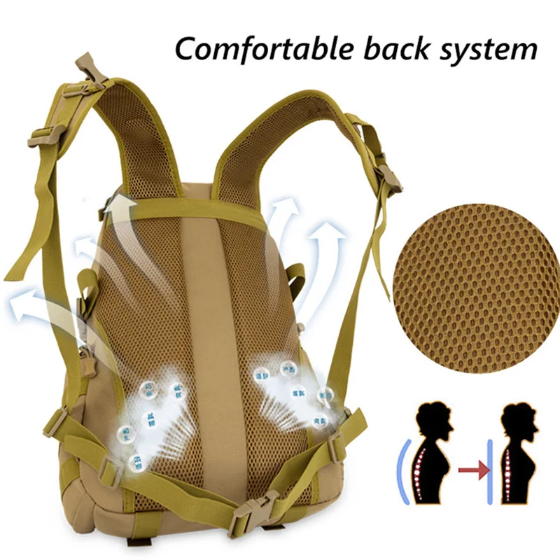 Mochila táctica MOLLE impermeable X450 - imagen 4