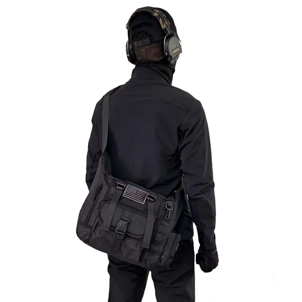Bolso táctico bandolera impermeable A4 para portátil camuflaje - imagen 2