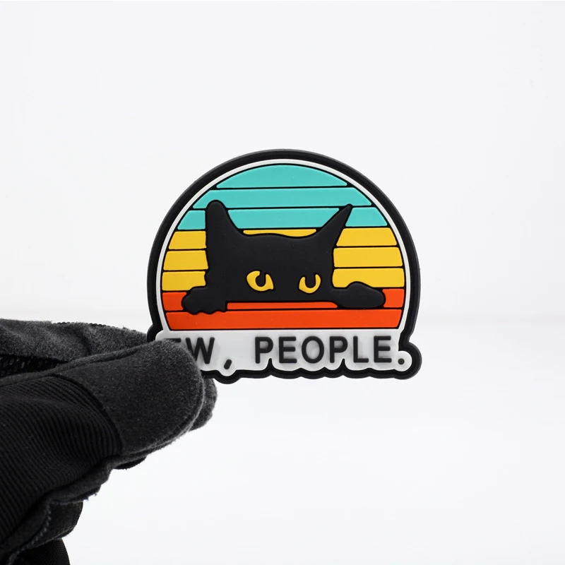 Parche táctico PVC luminoso 3D Tigre águila lobo gancho de goma - imagen 2
