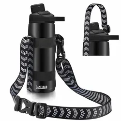 Funda aislante para botella de agua con correa cruzada diagonal