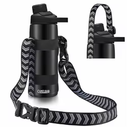 Funda aislante para botella de agua con correa cruzada diagonal