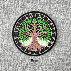 Parche vikingo árbol vida – Velcro PVC para mochila táctica