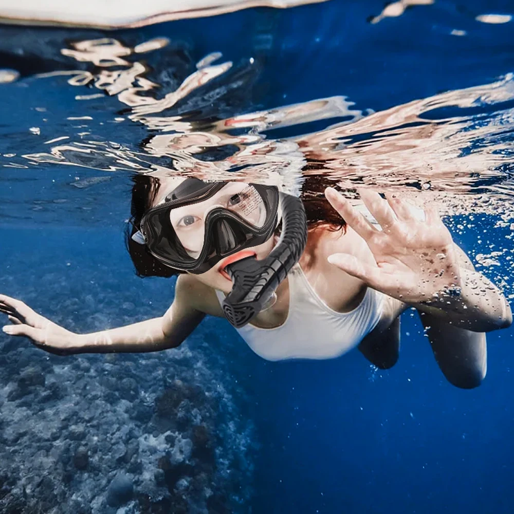 Manguera en uso durante buceo