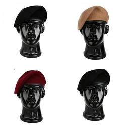 Gorra táctica lana fuerzas especiales EE. UU. negro y rojo