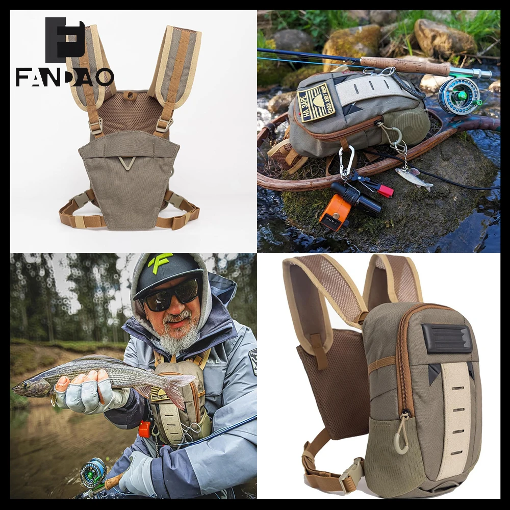 Bolsa táctica de pecho ultraligera para pesca con mosca y camping - imagen 3