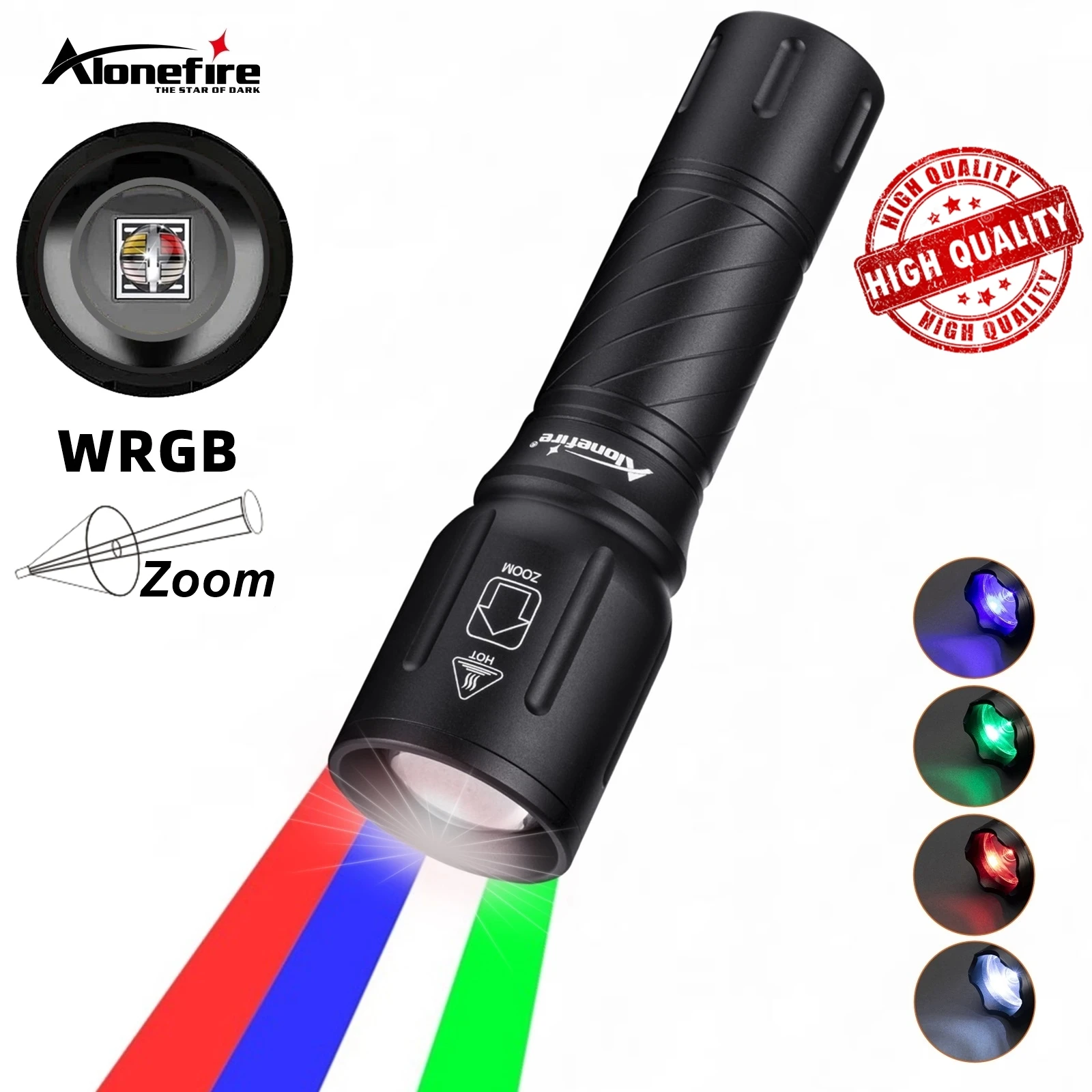 Linterna Alonefire multicolor con zoom