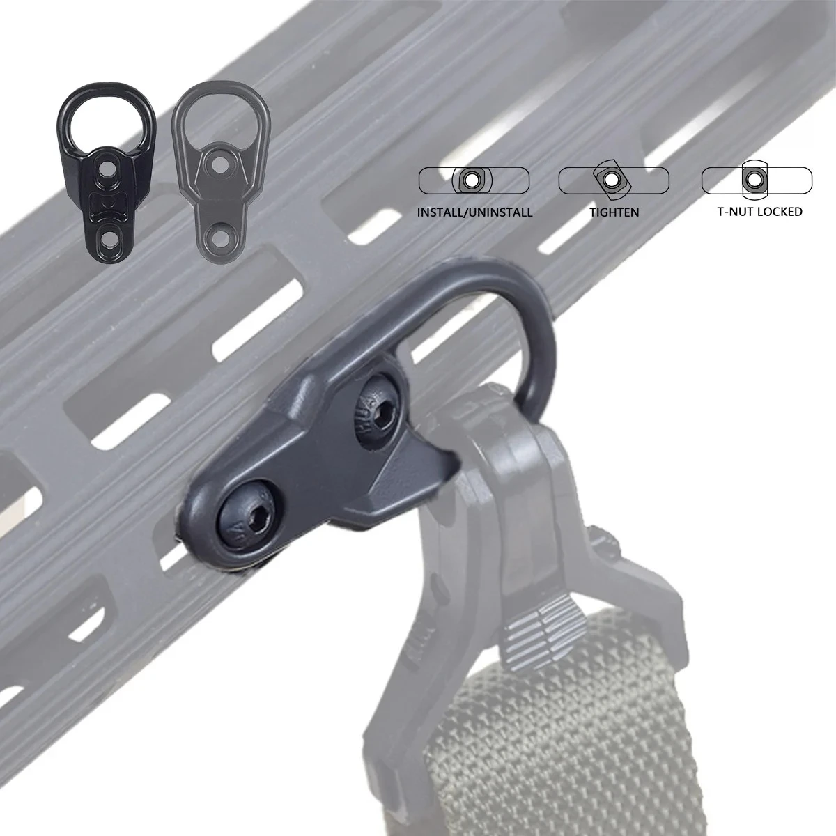 Anillas tácticas RSA M-LOK QD para riel Picatinny 20mm - imagen 3