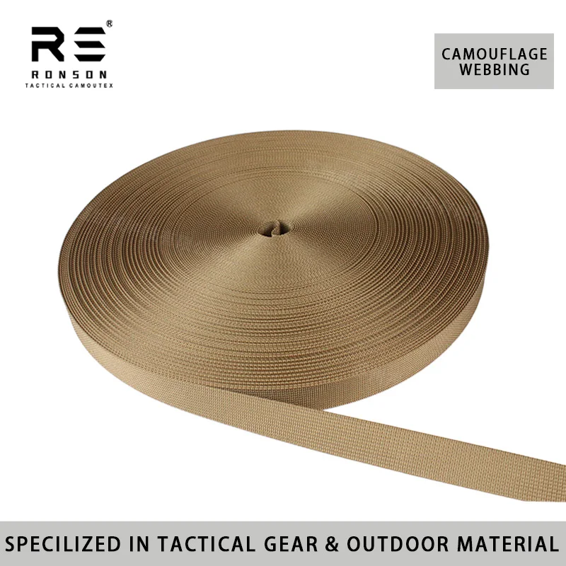 Cinta de nylon táctica color tan para equipamiento militar y outdoor - imagen 2