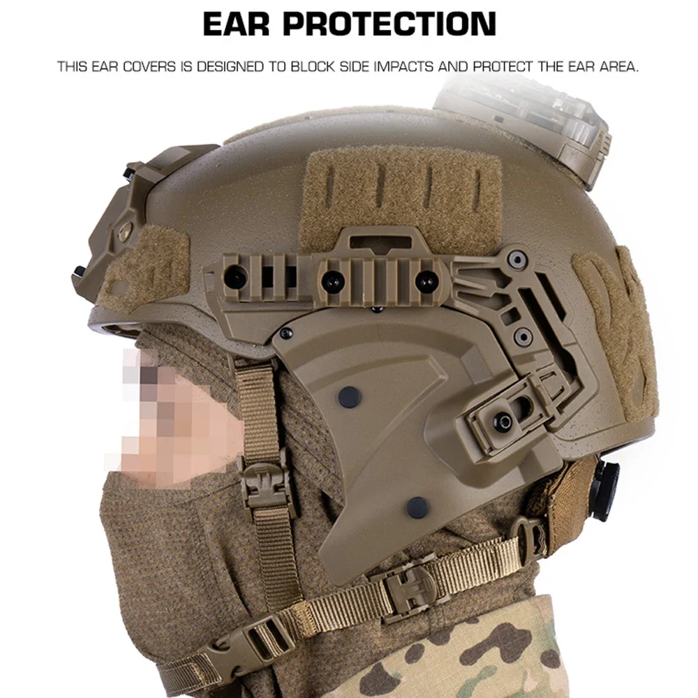 Wendy 3.0 orejera táctica con riel Picatinny y MOLLE para airsoft - imagen 5