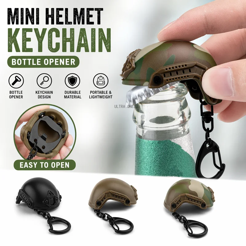 Llavero táctico Casco FAST con abridor de botellas portátil de mochila - imagen 4