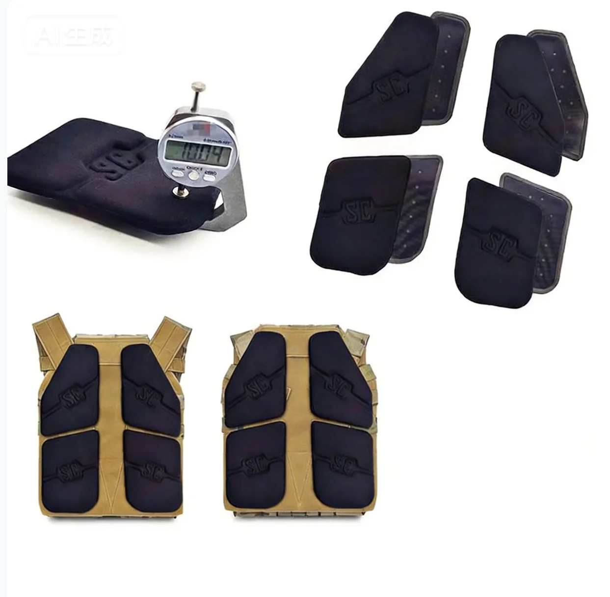 Almohadillas tácticas ARC V2 a prueba de golpes para chaleco Airsoft - imagen 5