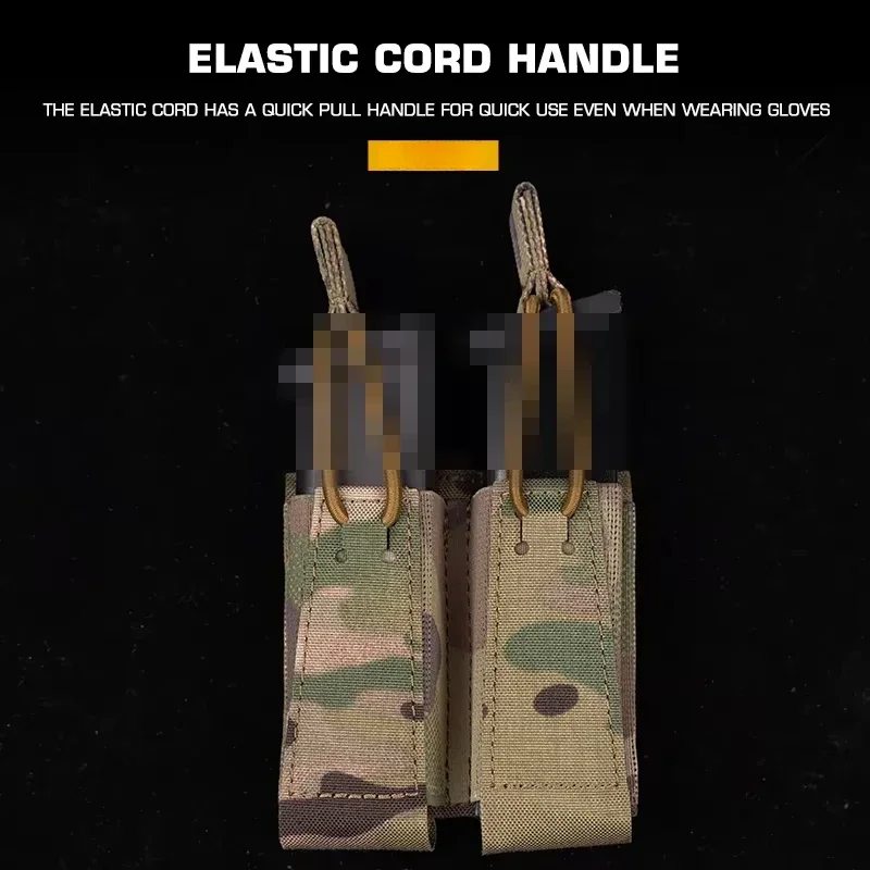 Portacargadores doble elástico 9 mm con portalámpara y portacuchillo - imagen 4