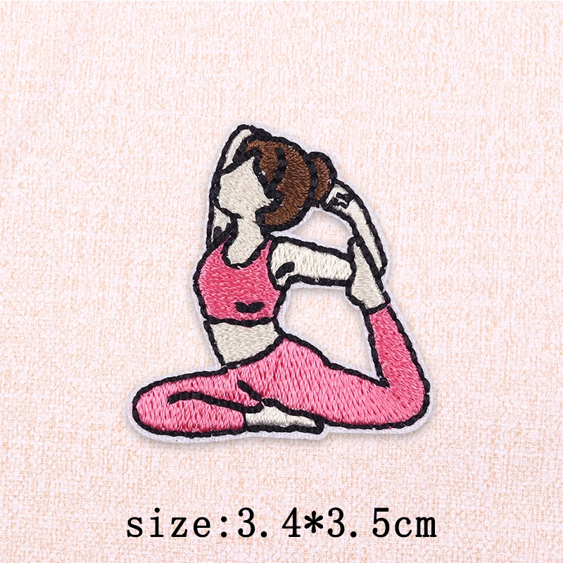 Parche bordado termoadhesivo bailarina yoga – Aplique decorativo ropa - imagen 5