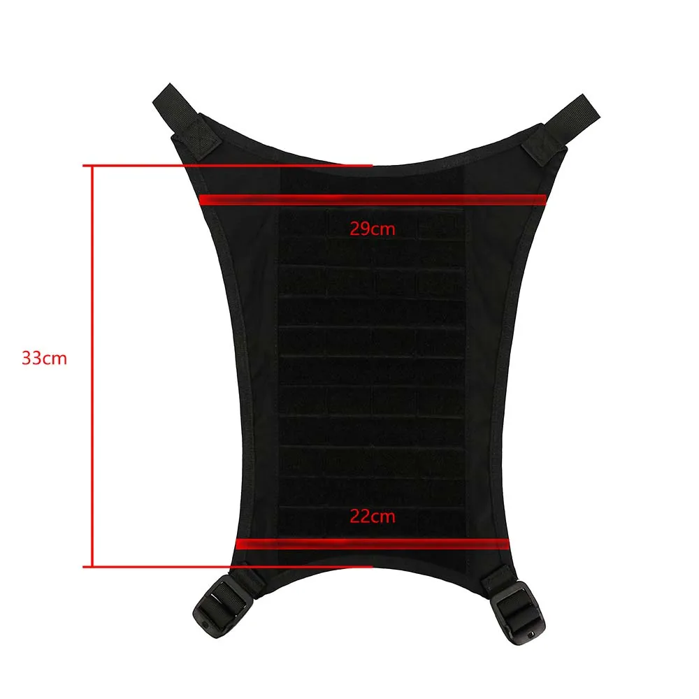 Panel modular MOLLE en vista frontal