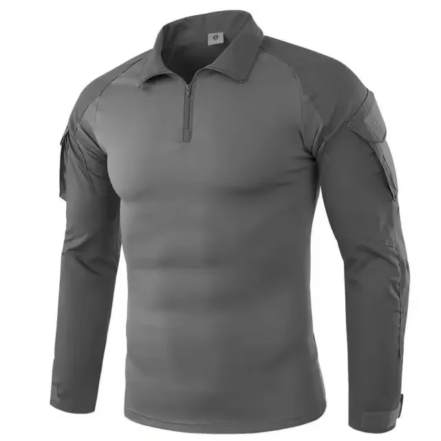 Camisa táctica ripstop de manga larga con cremallera corta para Airsoft - imagen 3