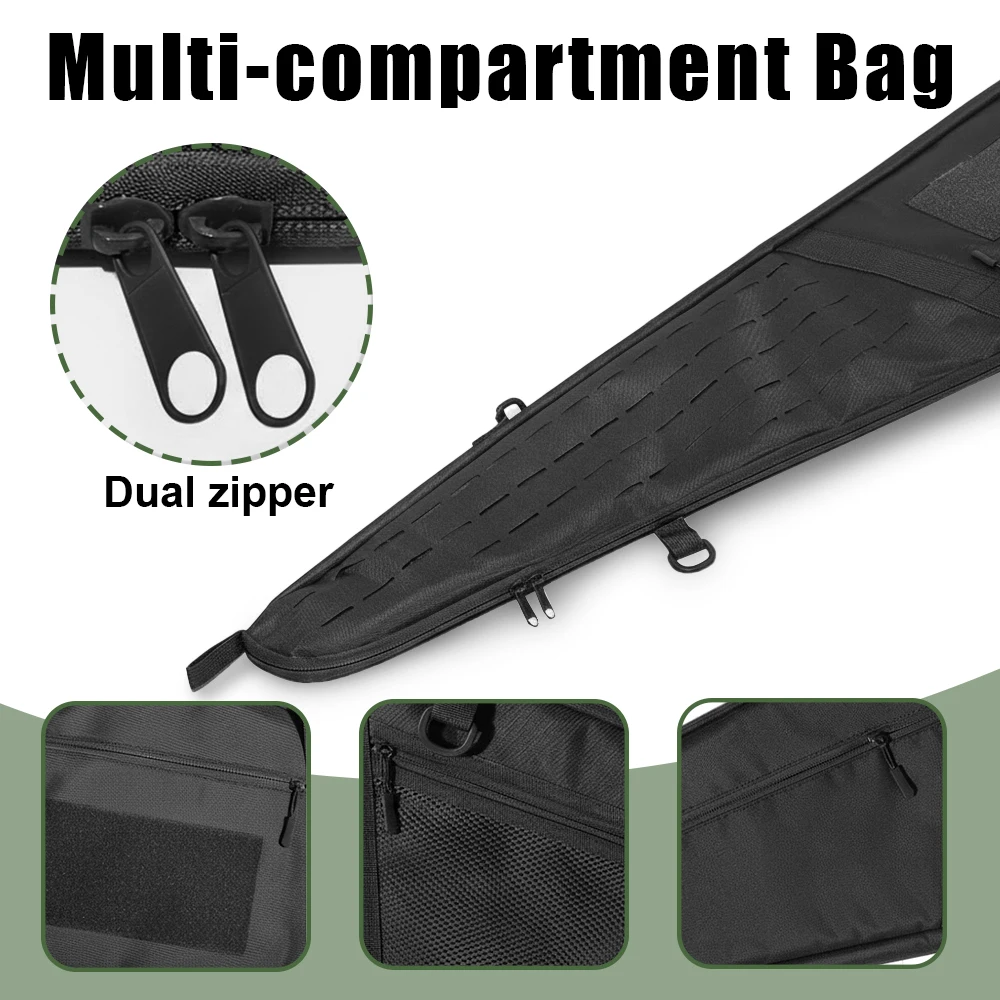 Mochila para rifle con correas ajustables para transporte cruzado