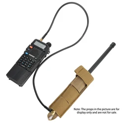 Bolsa MOLLE táctica para antena de walkie talkie con velcro portátil