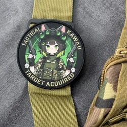 Militaire parche táctico bordado gancho y lazo motivo chica