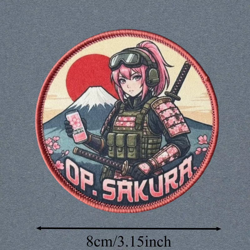 Parche táctico gancho y bucle anime chicas para ropa y gorras