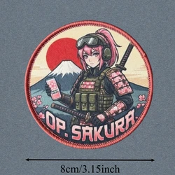 Parche táctico gancho y bucle anime chicas para ropa y gorras