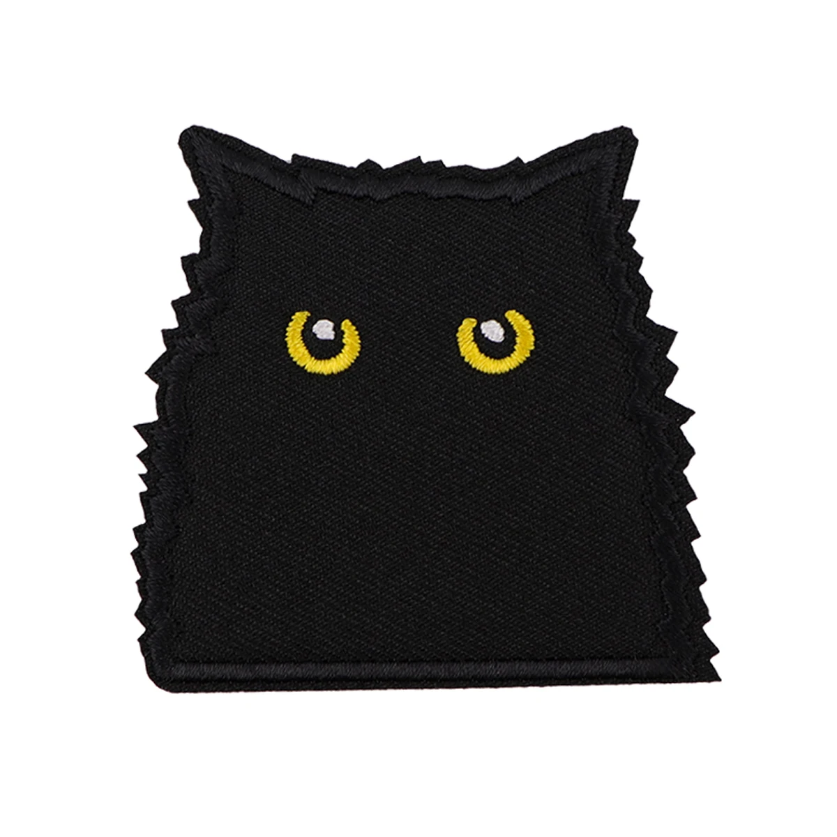 Parche termoadhesivo bordado gato negro para mochila y chaqueta - imagen 5