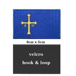 Parche bordado Asturias – Insignia para brazo con velcro