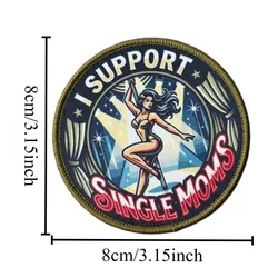 Parche militar de moral pin-up «Apoya a las madres solteras»