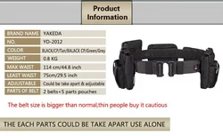 Yakeda Gear cinturón táctico MOLLE para outdoor y airsoft