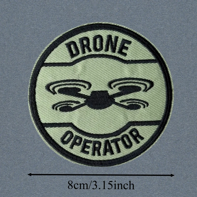 Parche táctico operador de drones con velcro bordado para brazalete