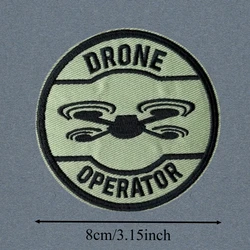 Parche táctico operador de drones con velcro bordado para brazalete