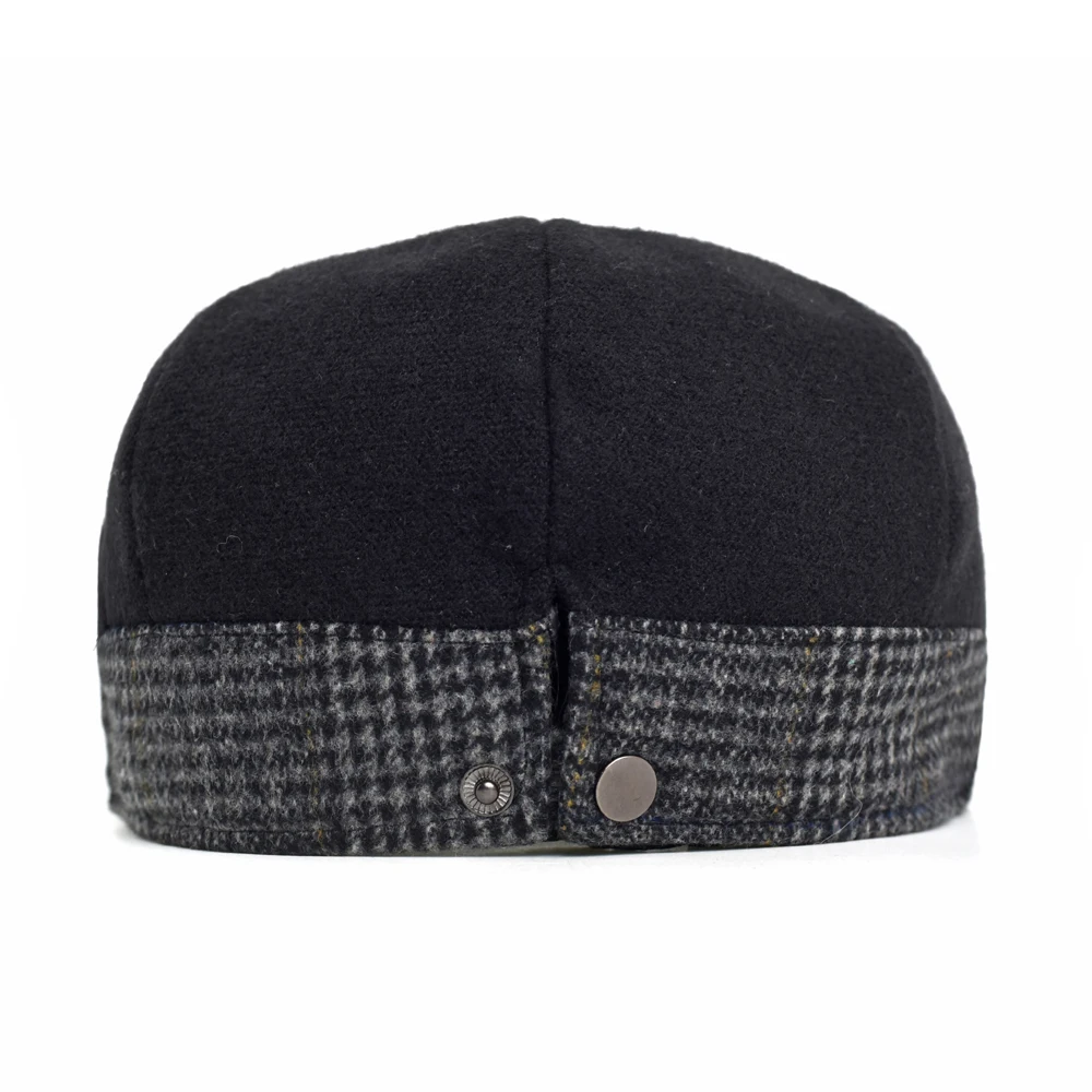 Gorra plana vintage lana cálida con visera ajustable - imagen 5