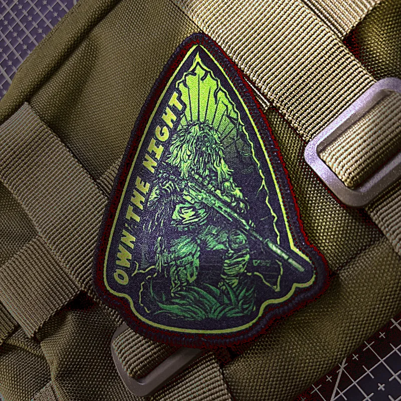 Parche táctico Moral Noche Soldado gancho y bucle visión nocturna - imagen 3
