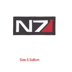 Parche bordado N7 con velcro para brazo – Insignia militar de rayas