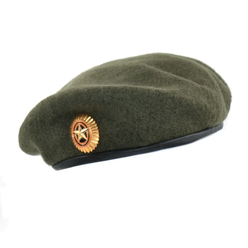 Boina militar rusa de lana negra oficial — versión reglamentaria - imagen 3