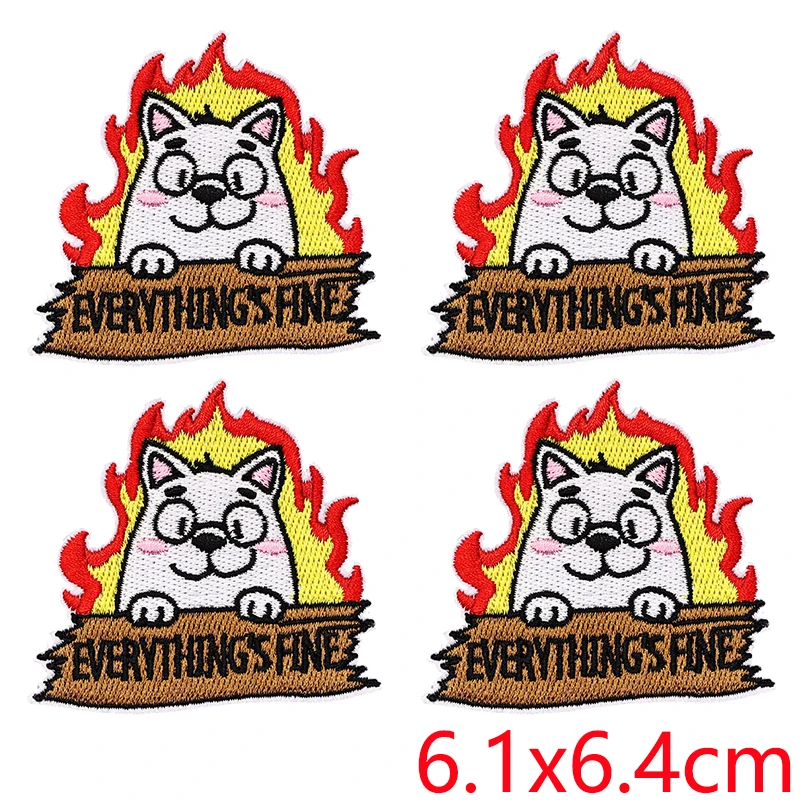 Parches termoadhesivos bordados animales con estilo flame para ropa - imagen 4