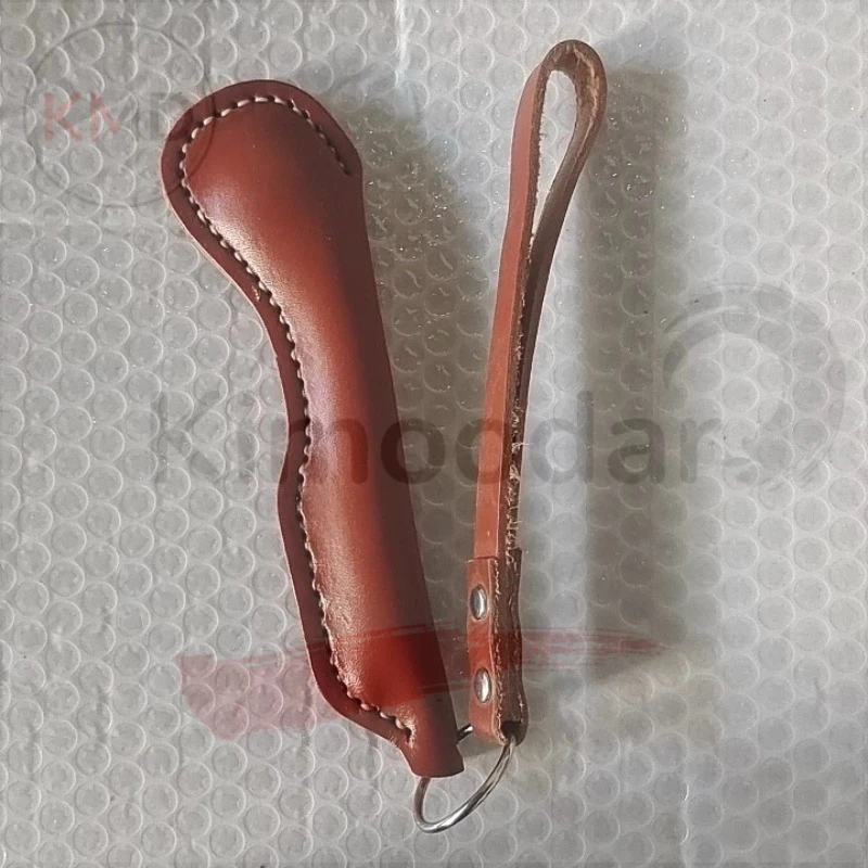 Clapper de cuero americano con plomo integrado, cosido a mano