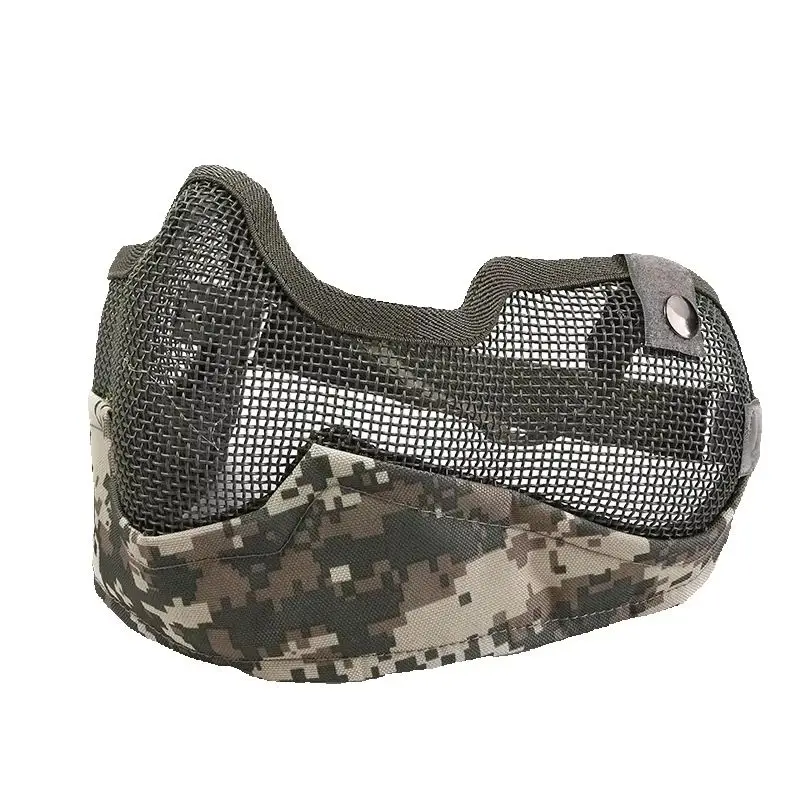 EmersonGear Mascarilla táctica V2 Strike acero media cara de malla