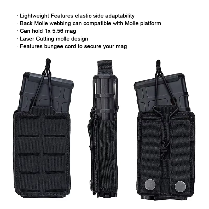 Bolsa táctica MOLLE para cargador de rifle AR-15 5,56 mm - imagen 4