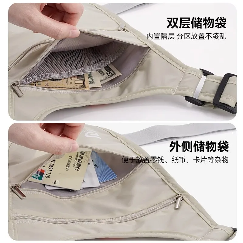 Bandolera riñonera antirrobo impermeable ajustable para senderismo - imagen 5