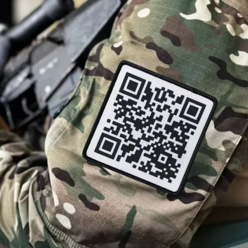 Parche táctico QR divertido con velcro para brazalete y ropa - imagen 2