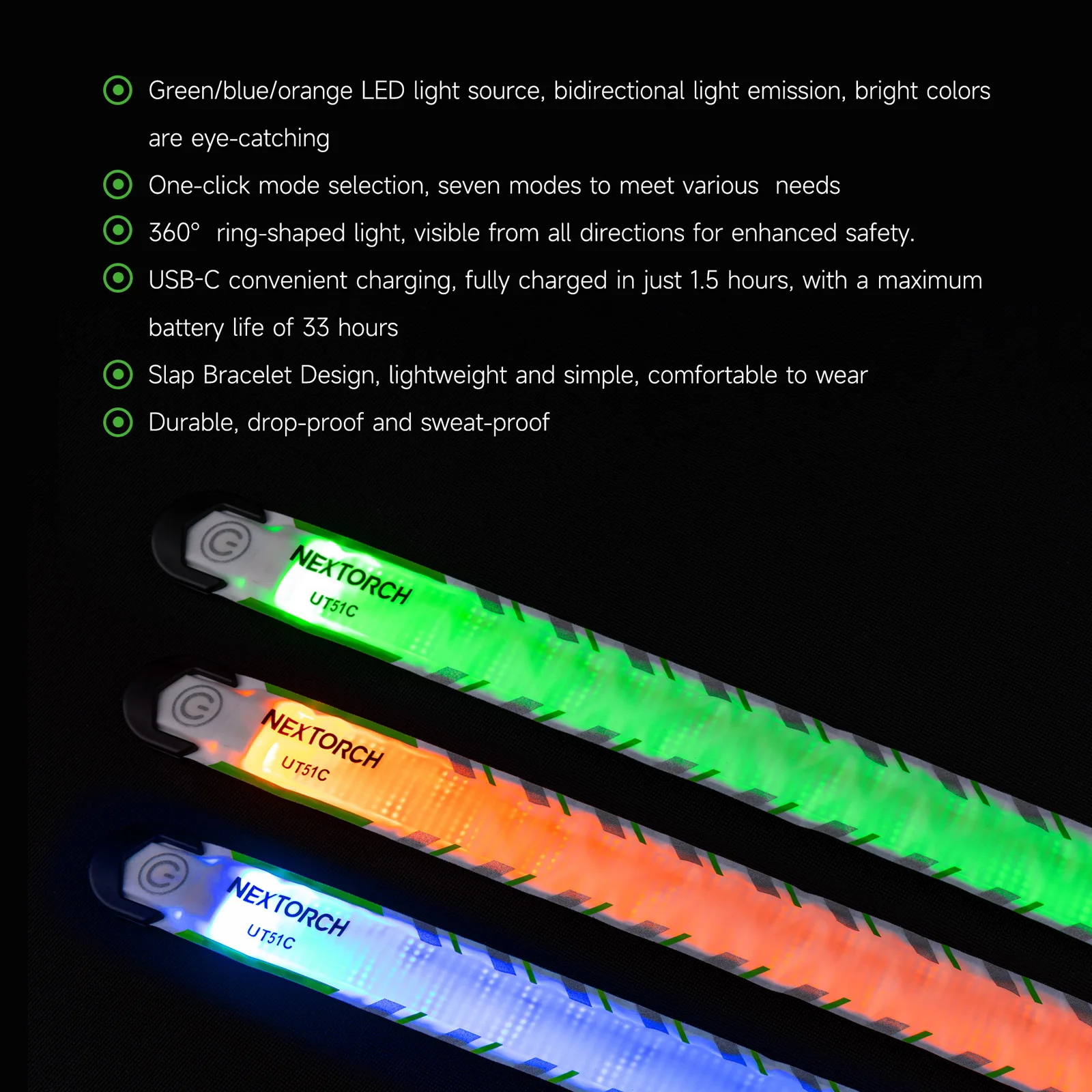 Uso de la pulsera en actividades nocturnas