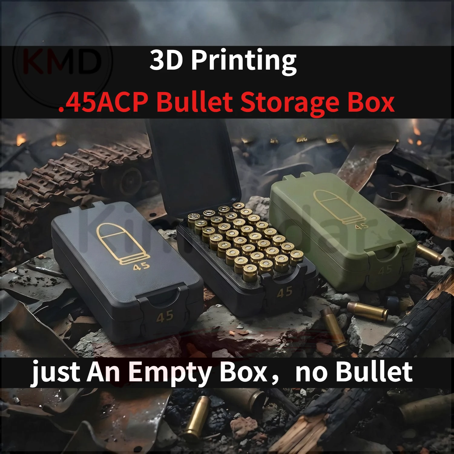 Caja de almacenamiento de munición impresa en 3D para escritorio - imagen 5