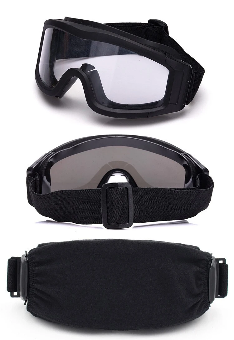 Lente gris en gafas tácticas