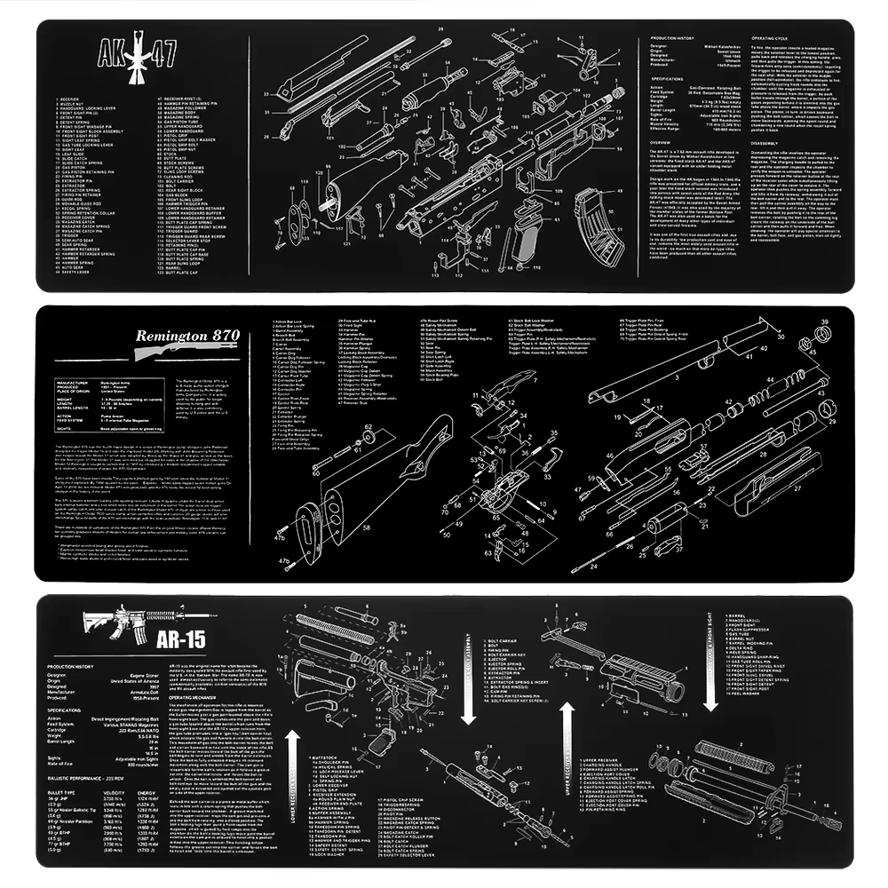 AR-15/AK-47/Remington 870 Alfombrilla de limpieza para armas-36x12cm - imagen 4