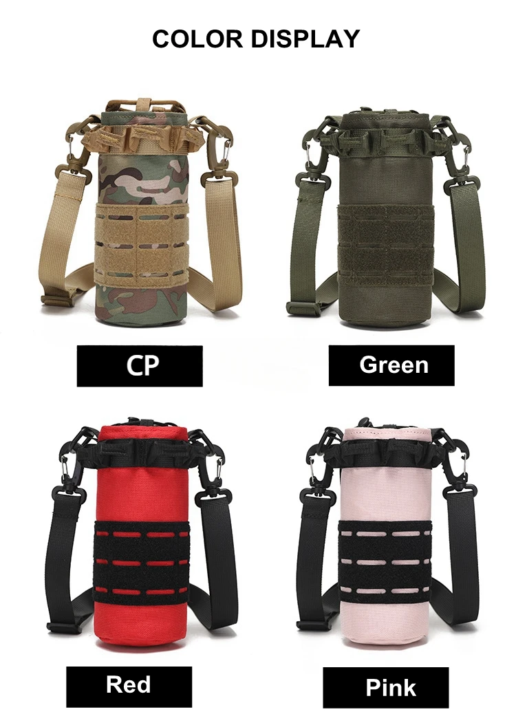 Bolso Molle acoplado a una mochila de camping