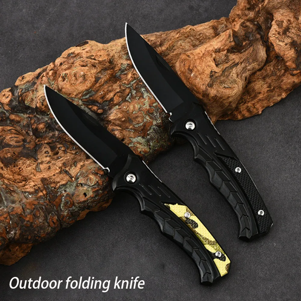 Cuchillo plegable acero inoxidable redondeado para camping y pesca - imagen 2