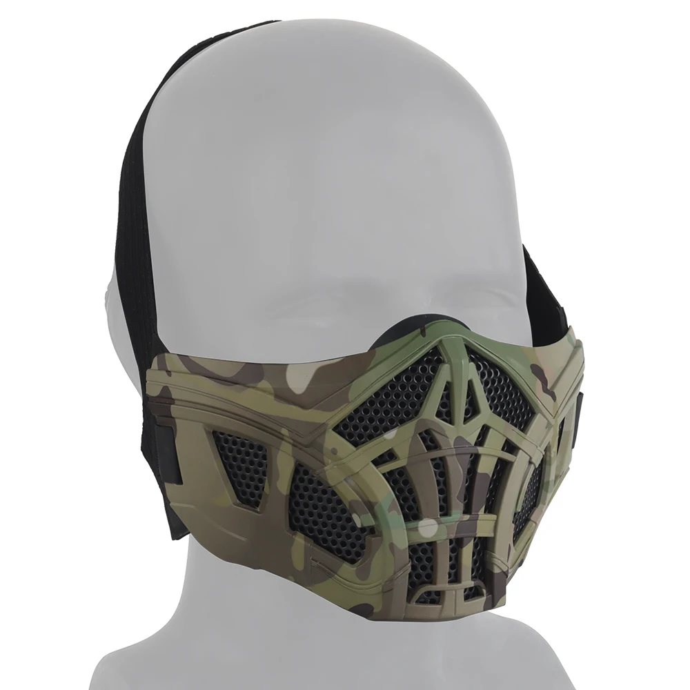 Scorpion máscara táctica media cara transpirable silicona airsoft - imagen 2