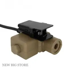 PTT para walkie talkie con auriculares tácticos y botón disparo