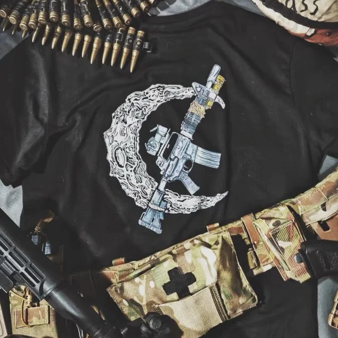 Camiseta táctica transpirable verano manga corta estampado clásico - imagen 3
