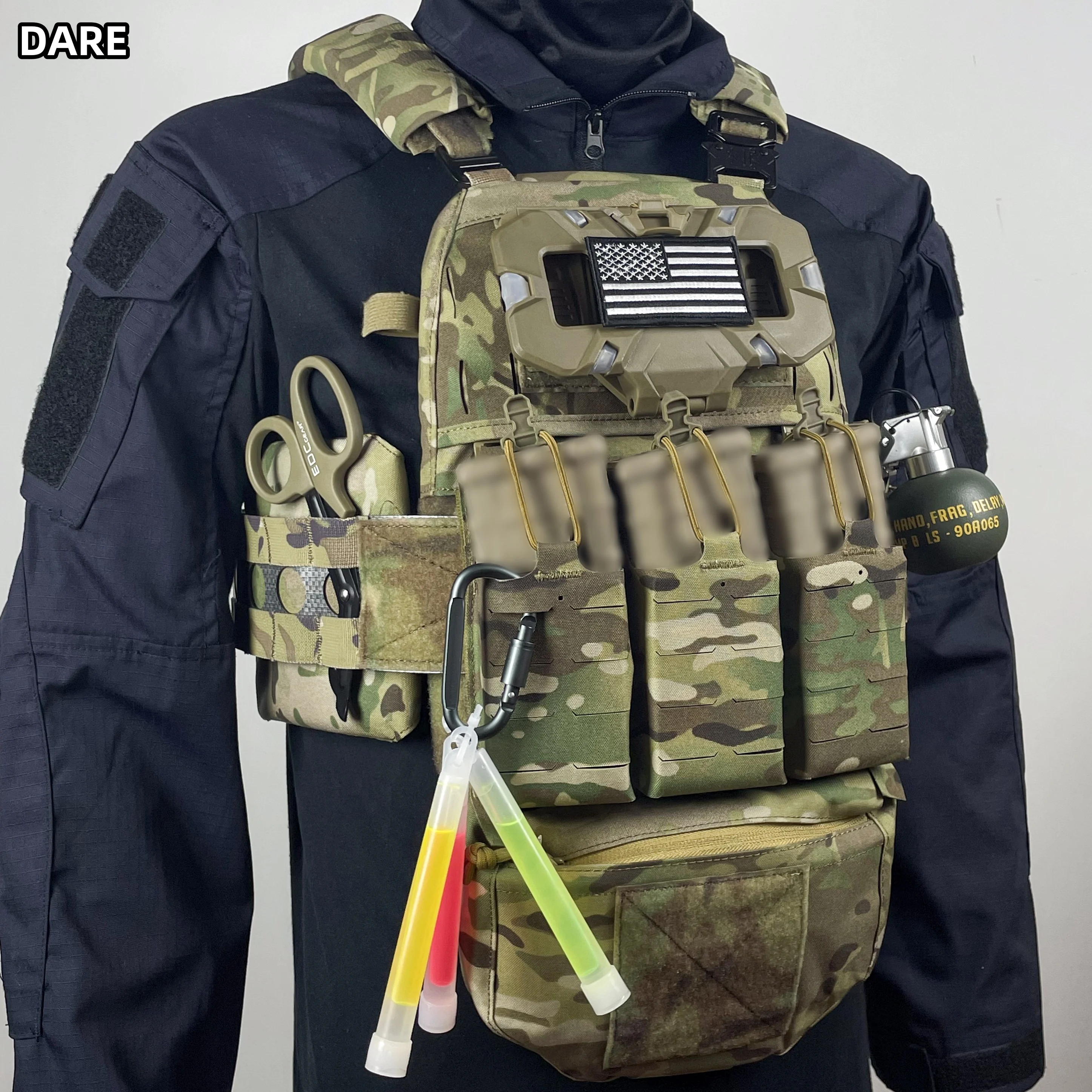 Chaleco táctico FCPC V5 portaplacas MOLLE para airsoft de caza - imagen 2